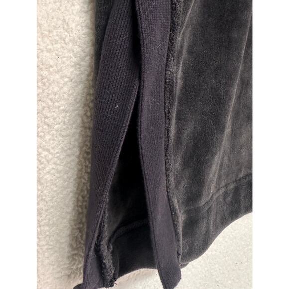 Te Verde Velour Cowl Neck Top Small Black Soft Stretch Cozy - Picture 5 of 8